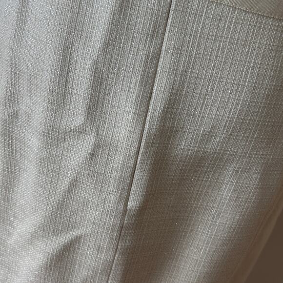 W by Worth Off-White Sleeveless Sheath Dress Floral Lace Overlay Womens Size 8 - Picture 4 of 6